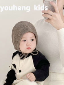 Mũ Len Trẻ Em Mùa Thu Đông Kiểu Hàn Quốc Có Dây Buộc Mũ Bảo Vệ Tai Cho Bé Trai Và Bé Gái Mũ Tròn Không Có Viền