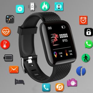 Smartwatch ผู้ชายผู้หญิงนาฬิกาข้อมือนาฬิกาสมาร์ทข้อความ Fitness Monitor สร้อยข้อมือของขวัญวันเกิดนาฬิกาอิเล็กทรอนิกส์สําหรับ Android IOS