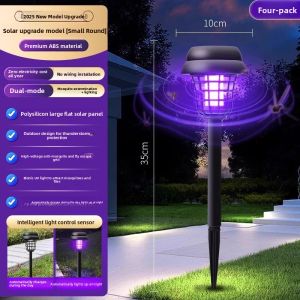 MONLEYTA | Solar Powered Electric Shock Mosquito Lamp Outdoor Lawn Garden New 2025 Pest Control Tool Waterproof Insect Repellent Fly Killer