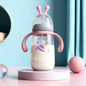 180/300ml Newborn Baby Bottle made of PP material wide-mouth baby bottle soft silicone nippleChristmas gifts