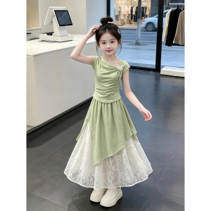 LIREGONGZHU | Đầm Mùa Hè Elegance Phong Cách Rừng Tươi Mát Cho Bé Gái