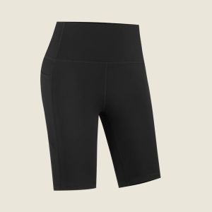 Mid-length High Waist Buttock-lifting Yoga Shorts for Running and Cycling