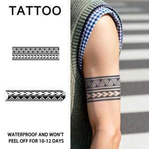 Geometric Herbal Waterproof Temporary Tattoo Stickers Long-lasting Waterproof for One to Two Weeks Suitable For Arm Neck Leg