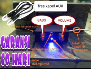 ampli mini 5v 2 chanel volume+bass gransi