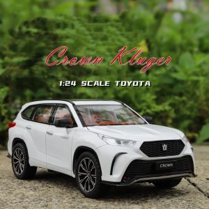 【Magict】đồ chơi Toyota Crown Kluger quy mô 1:24 Hợp kim kẽm Xe hơi mô hình W/ánh sáng & âm thanh & kéo trở lại hiệu ứng đúc khuôn Quà Tặng Bộ sưu tập đồ trang trí cho bé trai