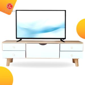 Meja TV Kayu Minimalis 4 Laci Kuat dan Kokoh Nakas Bedside Table Samping Kamar Tidur Minimalis