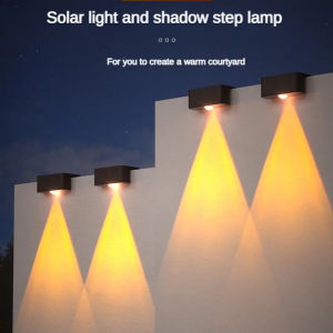 3LED Solar Wall Lamp Outdoor Waterproof Garden Lights Waterproof Stairs Light Balcony Decorative For Yard