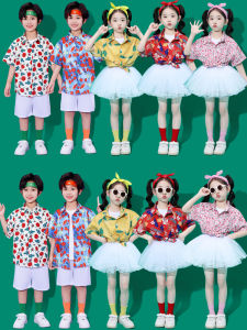 June 1 Childrens Costume Kindergarten Retro Hong Kong Style Cheerleading Performance Costume Primary School Student Chorus Tulle Tutu Skirt