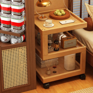 AIMUKE | Luxury Movable Nightstand with Acrylic Storage