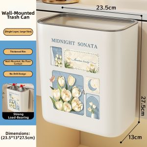 evesigar | No Bend Wall Mounted Trash Can