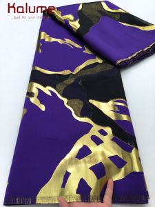 Kalume 2025 Tulle Gilding Jacquard Fabric High Quality African Jacquard Gauze Lace Fabric For Sewing Party Wedding Dress F4423