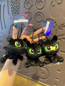 Potdemiel | Authentic Dragon Taming Master Plush Keychain Pendant Cute Toothless Doll Keychain Car Keychain Decorative Pendant Holiday Gift