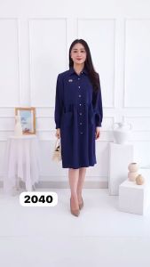 MEYDI Long DRESS TUNIK Wanita dewasa premium one size (40)