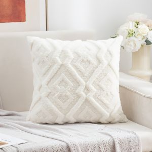 1pc Jacquard Throw Pillow Cover Soft solid color Throw Pillowcase Decor Home Decor Room DecorBedroom