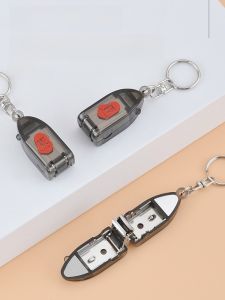 Portable Mini Folding Stainless Steel Nail Clippers Anti-Splash Keychain Creative Nail Scissors Personal Hygiene Tool