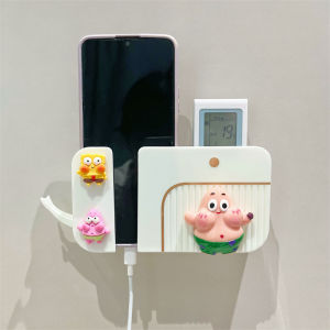Mobile Phone Holder Rechargeable Dormitory Wall Bedroom Air Conditioning TV Remote Control Storage Box Handy Gadget Cute Cartoon
