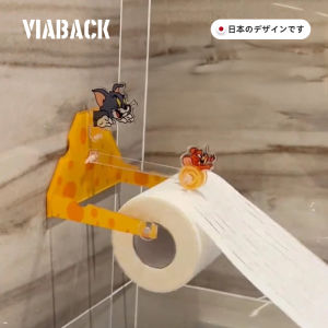 Tom And Jerry Cat And Mouse Bathroom Storage Paper Towel Holder Roll Paper Rack Animation Film Toilet Paper Organizer