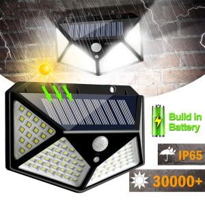 100LED Solar Light Outdoor Solar Lamp Powered Sunlight Waterproof PIR Motion Sensor Street Light