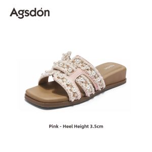 Agsdon | Thick-soled Beach Wedge Slippers Soft