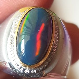 cincin batu kalimaya black opal cahaya outdoor