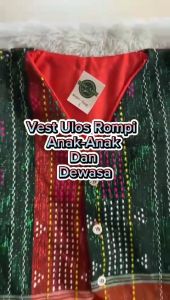 Vest Ulos - Rompi Anak - Rompi Ulos Batak - Anak-Anak Dan Dewasa / R S