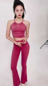 จัดส่งจากจีน [2025] ท็อปโยคะแบบสายเดี่ยวพร้อมแผ่นรองหน้าอกคงที่ บราสปอร์ตแบบคอวี บราฟิตเนสกันกระแทกแห้งเร็ว 3.8