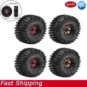 4Pcs 1.0 Inch Metal Wheels Tires Set for 1/18 Traxxas TRX4M 1/24 Axial SCX24 FMS FCX24 Ascent-18 RC Crawler Upgrade Parts