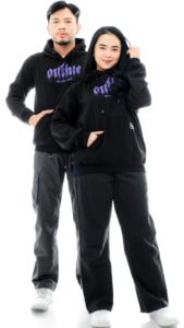 Sweater Hoodie Sherpa Ungu Keren Pria Wanita Bahan Tebal Size M L XL XXL