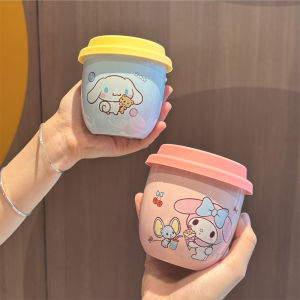 Cốc Cà Phê Bằng Gốm Sanrio Di Động Cho Văn Phòng Và Cá Nhân Cốc Đựng Cà Phê Kitty Hiện Đại Có Nắp Đậy Bằng Silicon