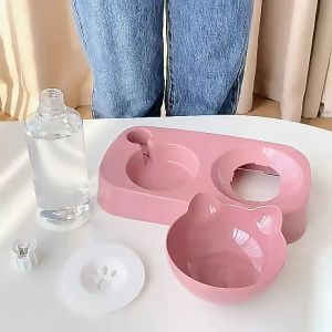 Dog Food Bowls Water Bowl Set with Water Dispenser Small Dogs Dog feeding bowl Cat Food Bowl Automatic water outlet bowl