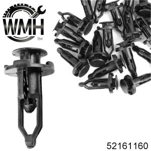 100pcs 9mm Hole Push-type Bumper Retainer Clips Black Plastic Fixed Clamp 52161-16010 5216102020 521610K040 For Toyota Lexus