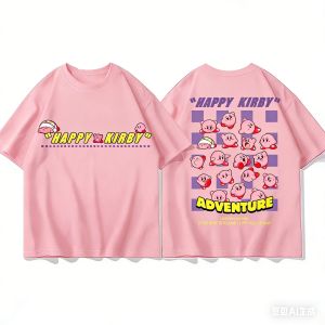 Bandai | Adult and Children Kirby Face Expression Pure Cotton Y2KT T-Shirt Suitable for Staying Home or Going Out