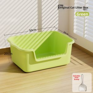 QUEZHOU | Open Shovel Large Capacity Anti-splash Cat Litter Box