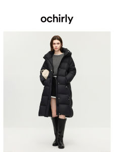 OCH. | White Duck Down Long Hooded Down Jacket