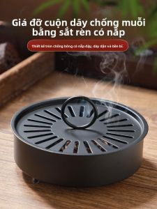 UBT | Hộp Dây Nhang Diệt Muỗi Chống Cháy với Nắp và Đĩa Lấy Tro Inox