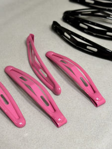 Vogueess Summer Basic Pink Rose Hair Clip Black Versatile Forehead Bangs BB Clamp Cute Style Sweet Girl Hair Accessories