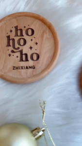 Personalised Christmas Wood Coaster with Name | Customised Gift | Farewell Gift | Christmas Gifts