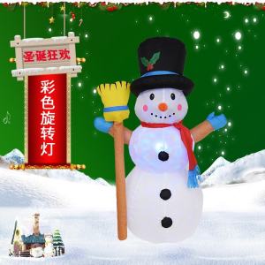 Christmas Decorations 1.2 M Christmas Lights Rotate Colorful Lights Inflatable Christmas Snowman Inflatable Courtyard Decorations
