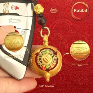 FUGUANGPUZHAO | Mahjong Lucky Silver Tea Pot Hand Fob Keychain