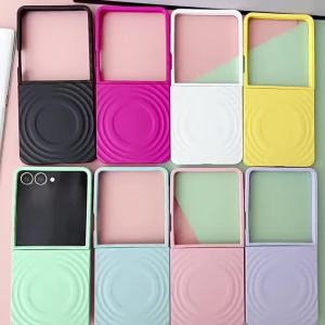 Phone Case for Samsung Galaxy Z Flip 7 fe 6 5 Flip7 Flip6 Flip5 5G Hard PC Protective Cover Ripple for Magsafe Magnetic