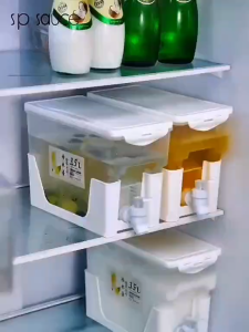 3.5L Large Capacity Cold Water Pitcher In Refrigerator Iced Beverage Dispenser Cold Kettle with Faucet Refrigerator and Spigot