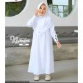 Gamis Muslim Anak Perempuan Usia 5-12- Tahun Khanza Syari Kids Crinkle Baju Wanita  Remaja Tanggung. 