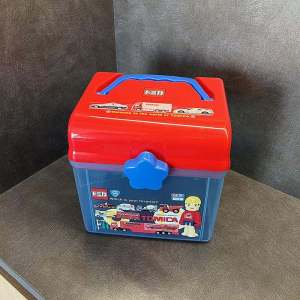 Alloy Car Toy Storage Box Childrens Building Blocks Plastic Organizer Box Home Storage Tools for Student in Childrens Room