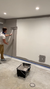 Wall latex Paint Interior Exterior Use for Cement Wall LatexPaint- 1KG With Brush Formaldehyde-Free Eco-Friendly WearStain Resistant Waterproof UV protectionWall Paint