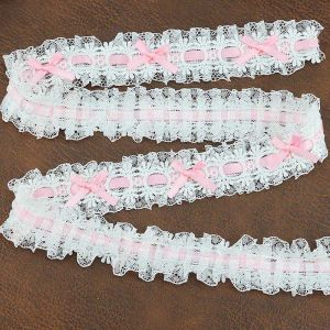 (1 Yards/roll) 4cm Bow Lace Handmade Diy Accessory Princess Dress with Cute Style and Girlish Heart Design