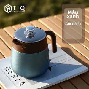 XINLONGTANG | Bình Pha Trà Tiện Lợi Bọc Titan Cao Cấp