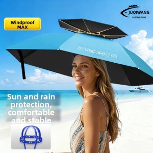 JUQINWANG | Mũ Nón Dù Chống Nắng Mưa Gập Đựng Được Câu Cá