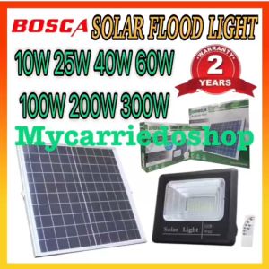 BOSCA 2 Year Warranty 10W 25-300W Heavy Duty Solar Led Outdoor Flood Light Street Lamp IP65 Waterproof With Remote S01