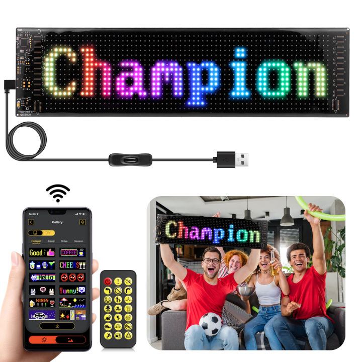 LED Pixels Matrix Scrolling LED Advertising Light USB 5V Bluetooth App ...