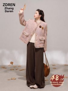 ZHANGDAREN | Bộ Áo Kẹp Màu Sắc Elegent Kiểu Hàn Quốc Dành Cho Người Béo